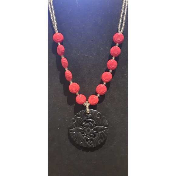 Vintage August Max Chinese Style Pendant Necklace - Picture 1 of 7